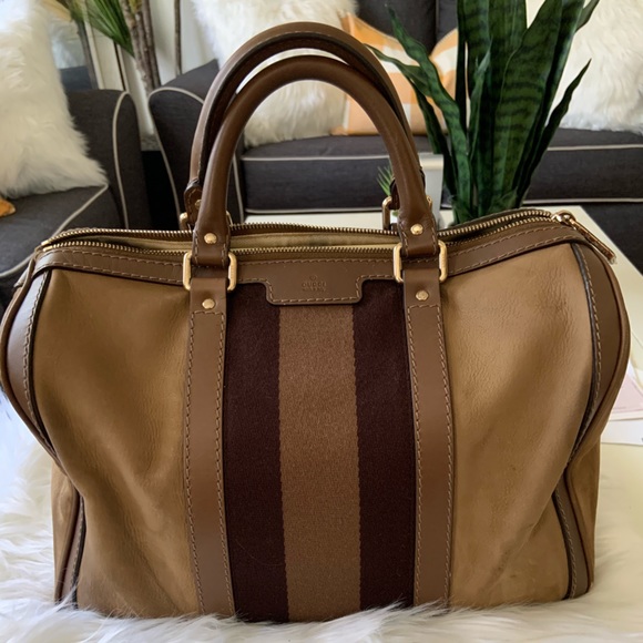 BEAUTIFUL AUTHENTIC VINTAGE GUCCI SATCHEL HANDBAG - Picture 1 of 6